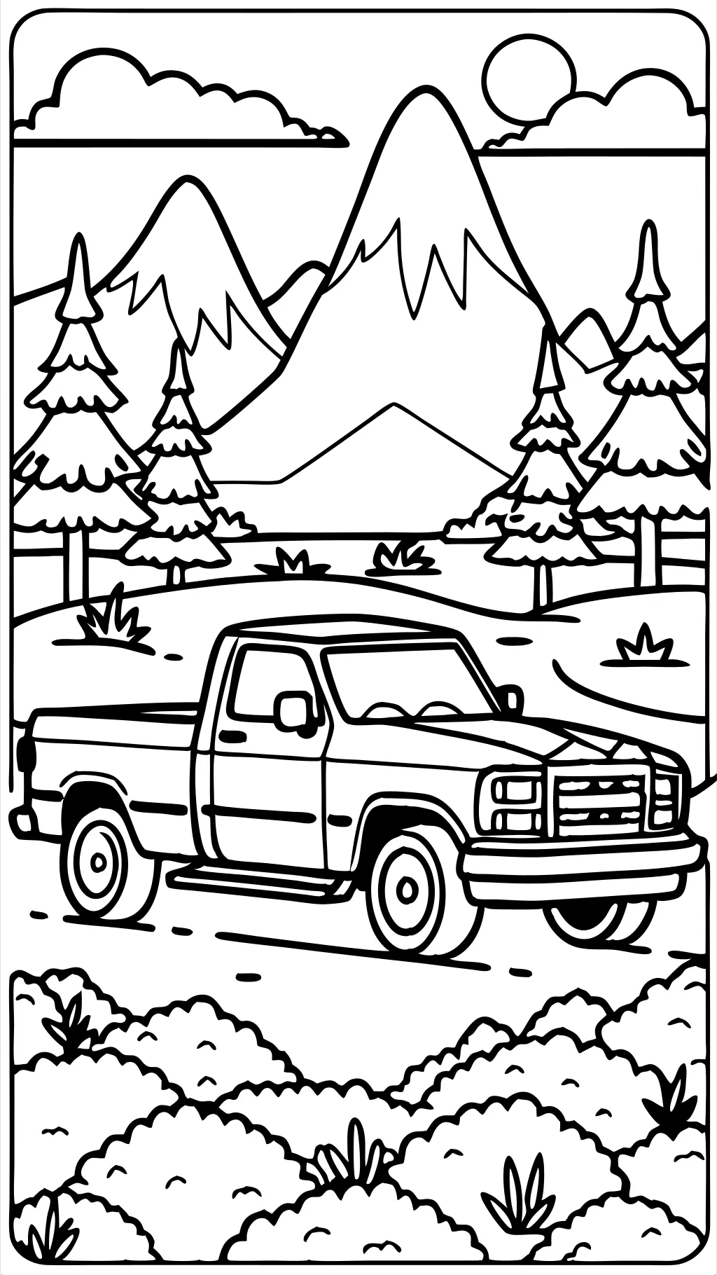 pickup truck coloring page